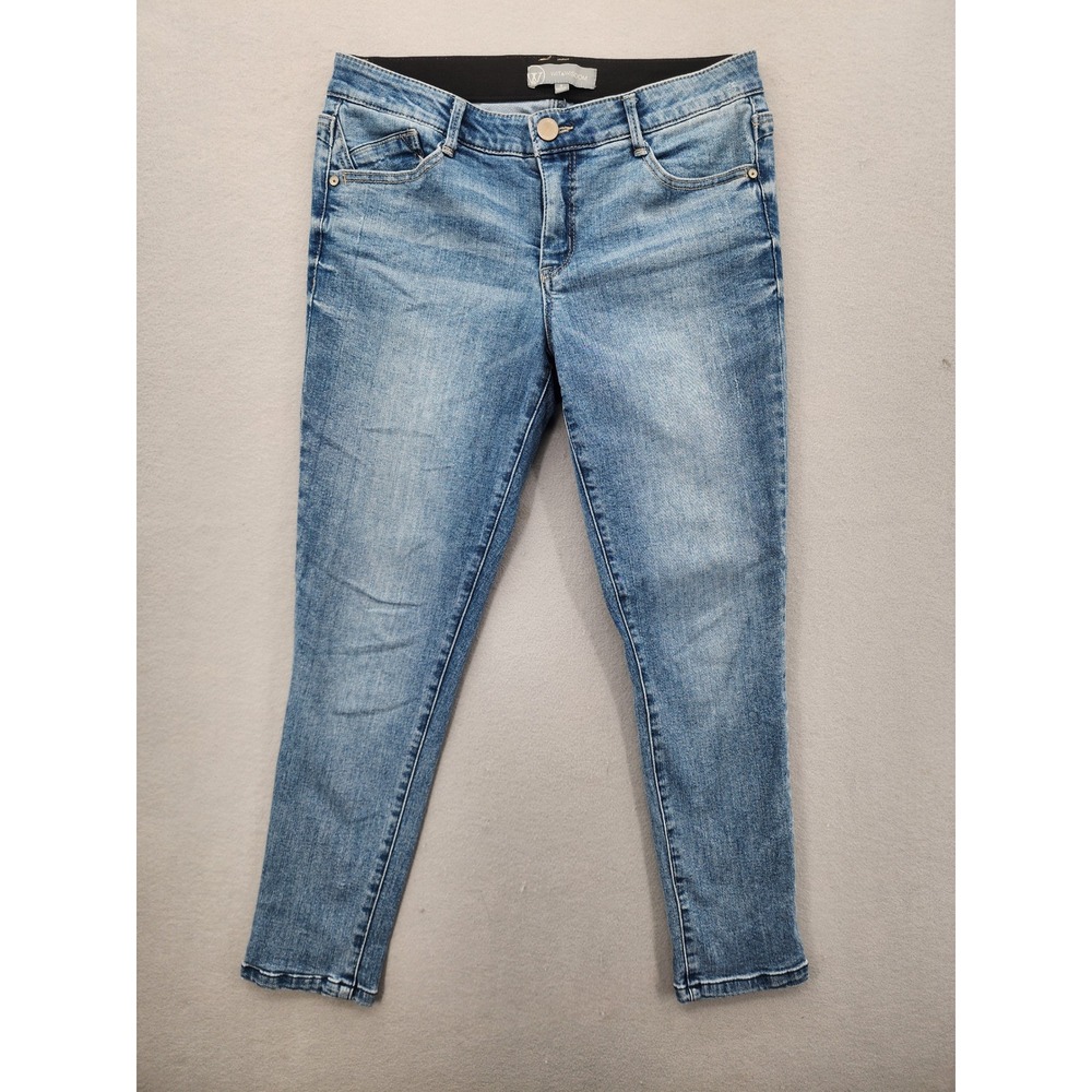 Wit & Wisdom Ab-solution Skinny Jeans Medium Wash Blue Denim Stretch Size 8